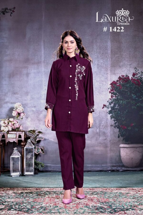 LAXURIA TRENDZ 1422 DESIGNER COORD SET - Image 2