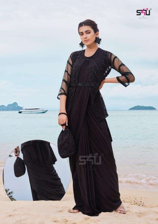 INDOWESTERN DAZZLING DRAPE SAREES