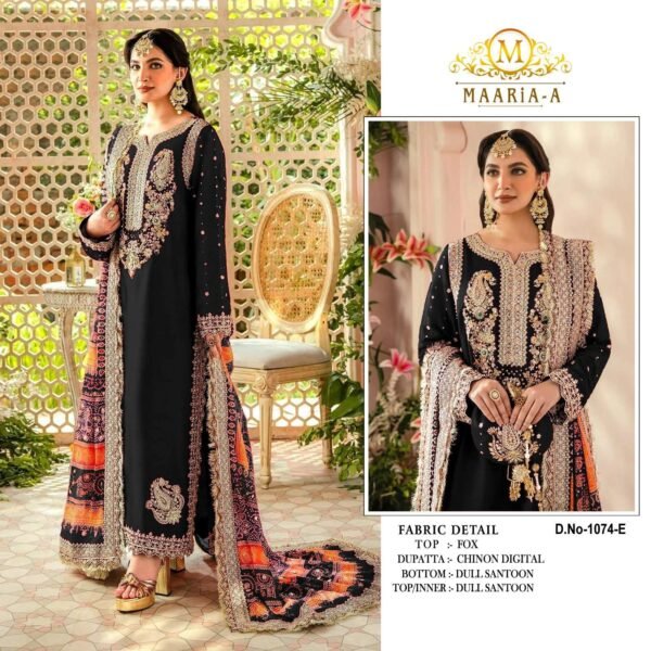 PAKISTANI SUIT MAARIA A P 1074 FABRICS GEORGETTE - Image 6