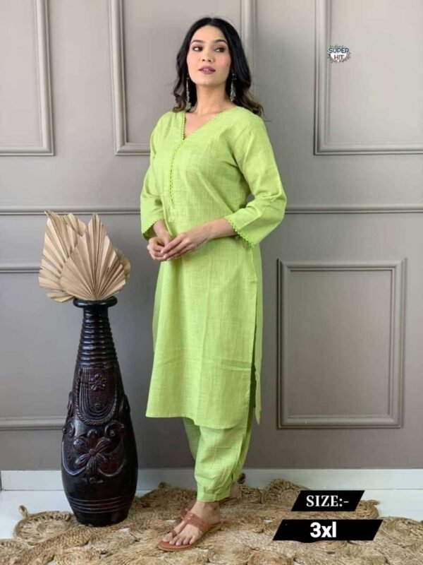 CLASSY YET CHIC MONOCHROME KURTI WITH PANT - Image 5