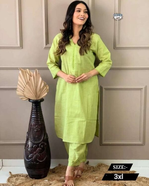 CLASSY YET CHIC MONOCHROME KURTI WITH PANT - Image 6