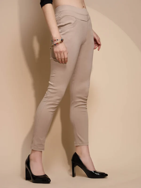 Camel High Rise Ankle Length Stretchable Jegging - Image 4