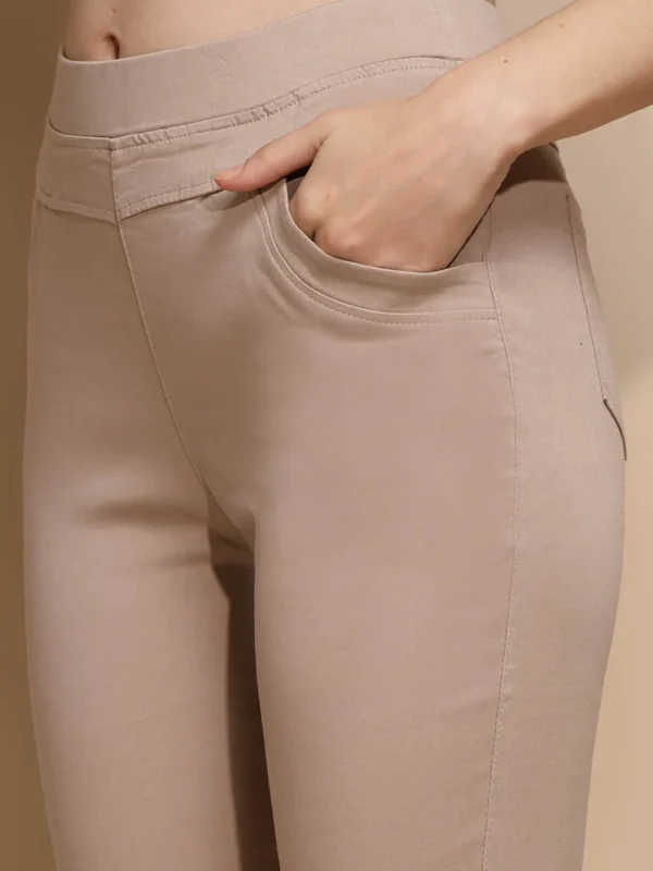 Camel High Rise Ankle Length Stretchable Jegging - Image 5