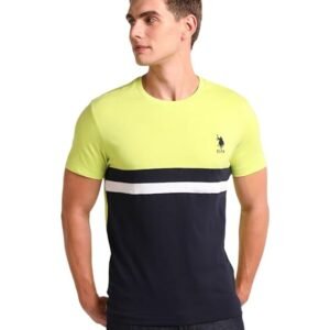 U.S. POLO ASSN. Men's Cotton Color Block Slim Fit Shirt