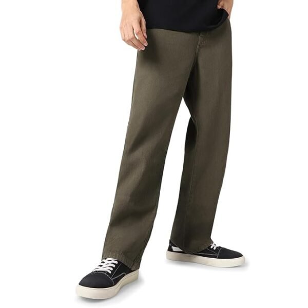 Men's Loose Baggy Fit Washed Jeans Non-Stretchable - Image 7